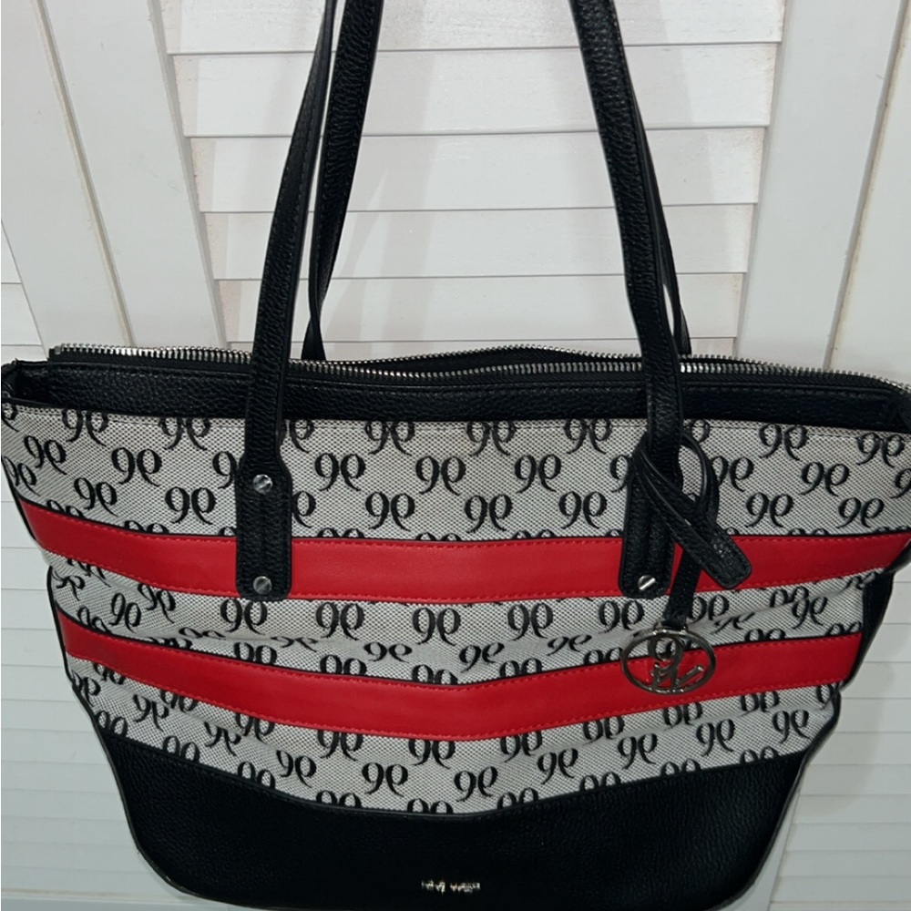 New West Stylish Black and Red Tote Bag